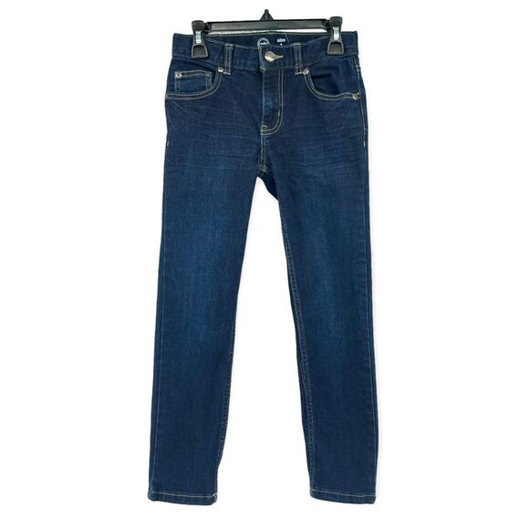 Wonder Nation Boy’s Dark Wash Slim Adjustable Waist Denim Jeans Size 8 - Picture 1 of 13